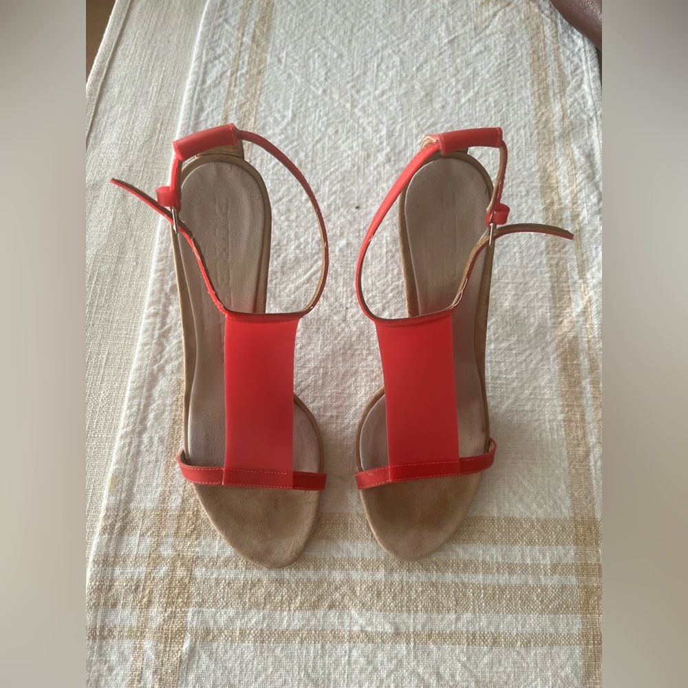 Burberry Prorsum Red T-Strap Sandals
